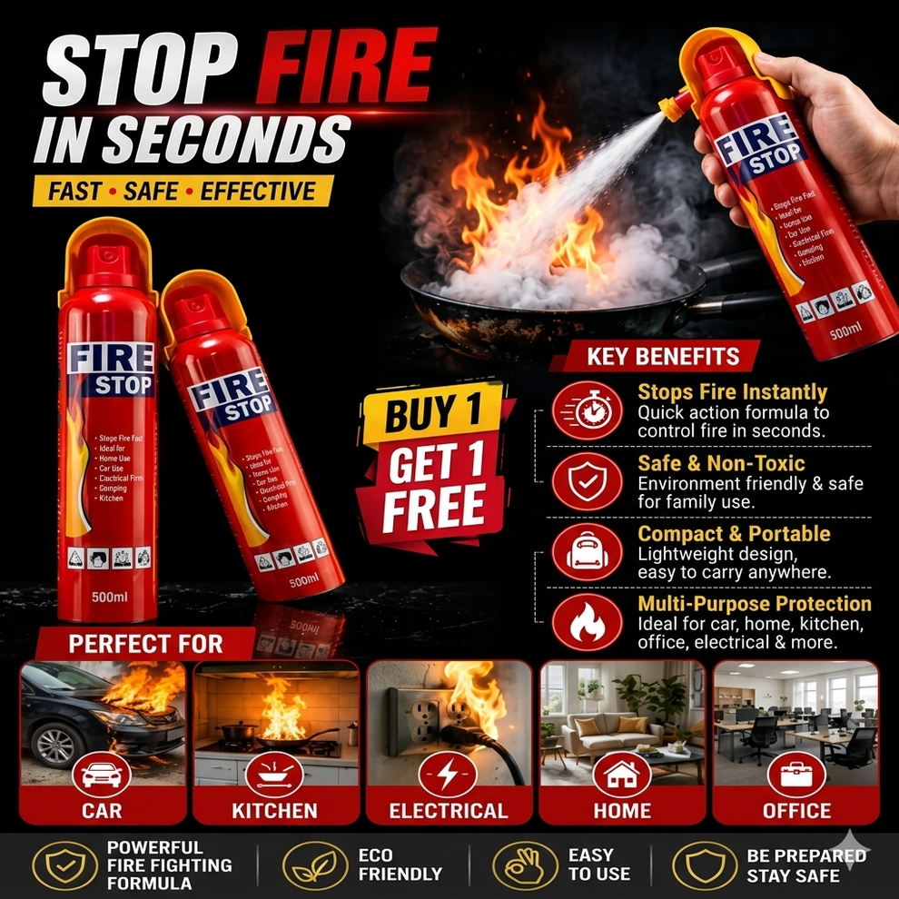 PORTABLE 500ML MECHANICAL FOAM FIRE EXTENGUISHER- (BUY 1 GET 1 FREE)