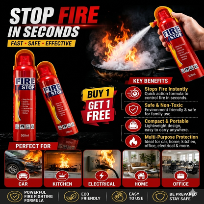PORTABLE 500ML MECHANICAL FOAM FIRE EXTENGUISHER- (BUY 1 GET 1 FREE)