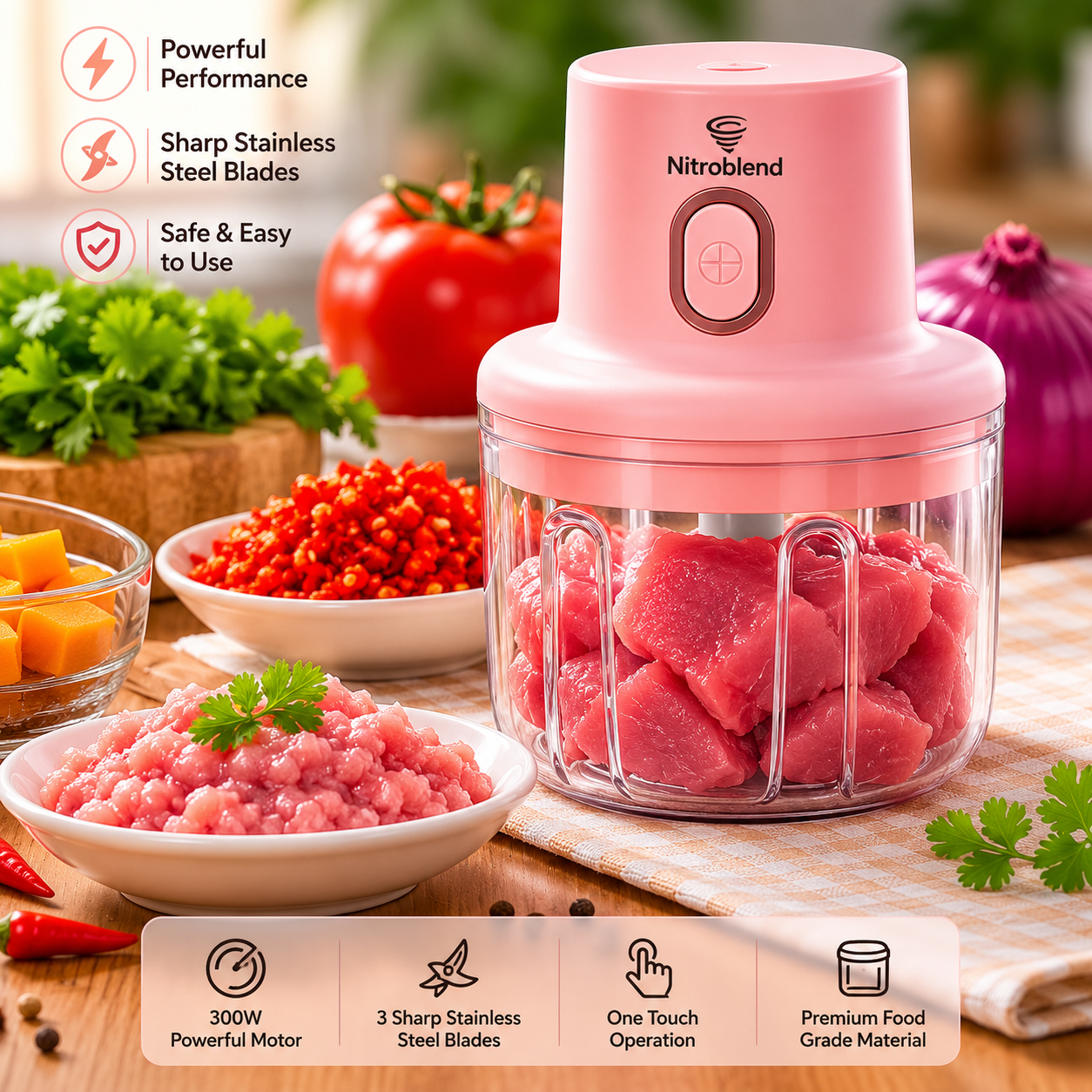 Electric Mini Food Chopper